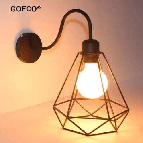 Industrial Vintage Wall Lamp Retro Iron Cage Wall Light For Bedroom Loft Corridor Aisle Indoor Sconce Light Lighting Fixture E27