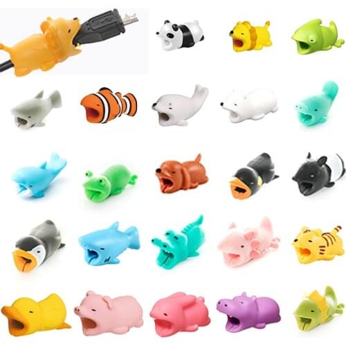 Cable Protector Animal Cute Cartoon Bites Winder Organizer For USB Charging Cable Earphone Cable Buddies Cellphone Decor Wire
