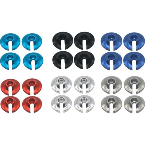 RCAWD 4 sets machined alloy spring retainers upper&lower piston head set for 1-10 for Traxxas Slash 2WD