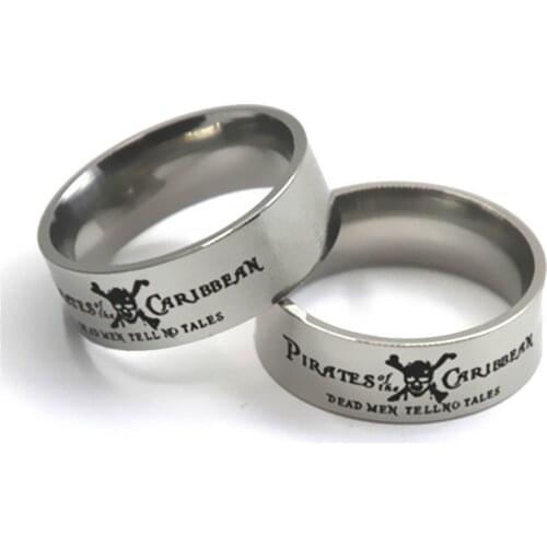 Pirates of the Caribbean ring Dead men tell no tales ring stainless steel ring