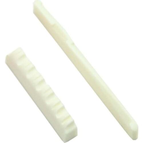 New 1Set Ivory Bone Bridge Saddle And Nut For 6 String Acoustic Guitar