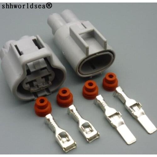 Shhworldsea Female Male Auto 2 Pin Electronic Fan Connector Waterproof Use For Toyota Ford Focus Mazda Haima 176142-2 76143-6