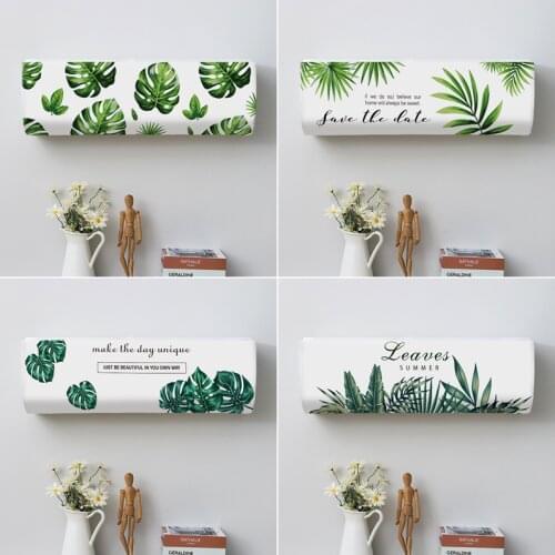Nordic Hanging Air Conditioner Cover Tropical Plant Leaves Air Conditioning Protective Cloth Dustproof Cover Home Decor