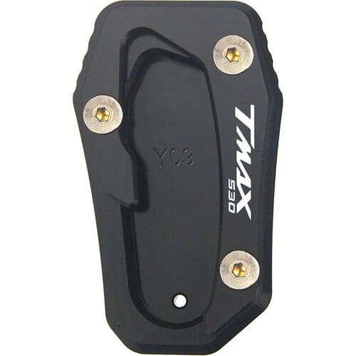 Motorcycle CNC Side Kickstand Stand Extension Plate For yamaha TMAX T-MAX 530 SX/DX Tmax530 2017 with logo