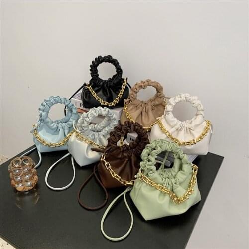 High-quality Pu Leather Female Bag Solid Color Tote Bag 2021 New Womens Designer Handbag Small Shoulder Messenger Bag Purses