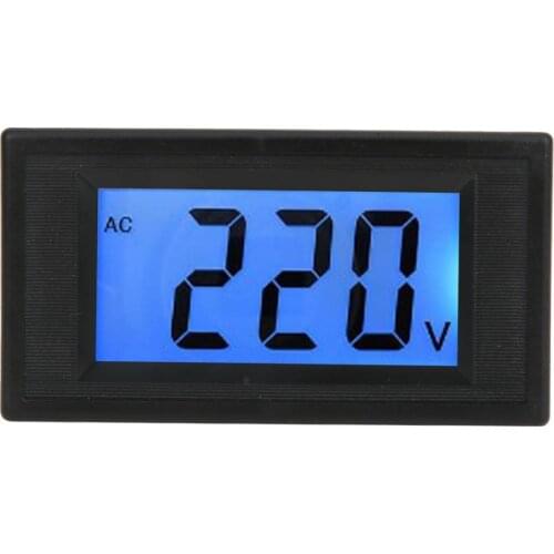 YB5135D LCD Two-Wire Digital Display Voltmeter AC Voltage Tester Meter Panel Measuring Range AC80-500V Voltage Panel