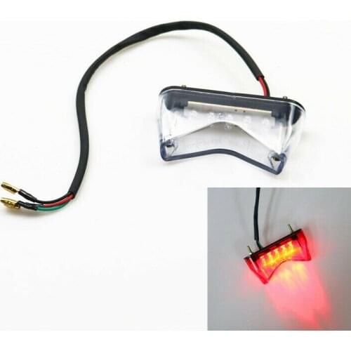 Clear Rear Brake Tail Light For Motorcycle Honda Kawasaki Suzuki Yamaha Cruiser