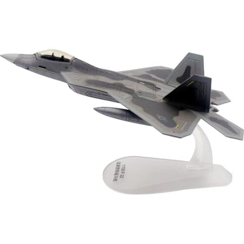 1/100 Scale F-22 Airplane Plane Model with Stand High Simulation Plane