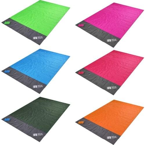 1.4x2m Waterproof Pocket Beach Blanket Folding Camping Mat Mattress Portable Lightweight Mat Outdoor Picnic Mat Sand Beach Mat