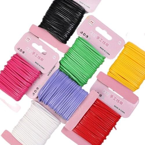2mm color leather rope creative DIY handmade rope braided line retro bracelet necklace clothing accessories