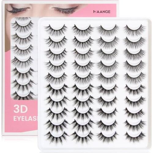 20 Pairs Of 3D Mink Lashes Natural False Eyelashes Thick Long Dramatic Soft Fake Lashes Makeup Reusable Extension Eyelashes