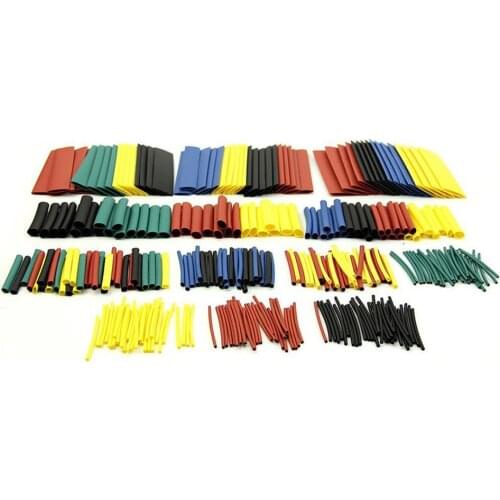 NEW 328Pcs 5 Colors 8 Sizes Assorted Heat Shrink Tubing Wrap Sleeve Set Combo Long-term Use in Acid Alkali Conditions
