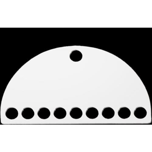 5pcs/lot 100% Stainless Steel Porous Semicircle DIY Earring Pendant Charm Wholesale Factory Prices Custom Charms