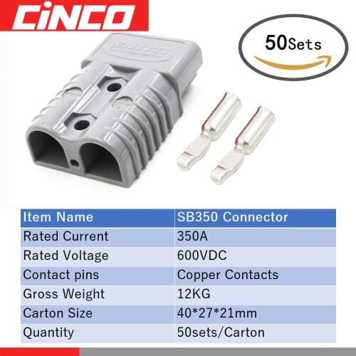 50Sets / Carton 600 V 350 A SB350 Connect Plug Carvan Charger Battery DC Power Connector Portable high temperature resistance