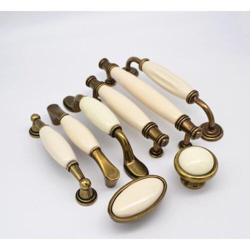 Antique Ceramic Handles for Furniture Drawer Knobs Kitchen Handles Cabinet Knobs and Handles Desk Drawer Pulls Ceramic Knobs