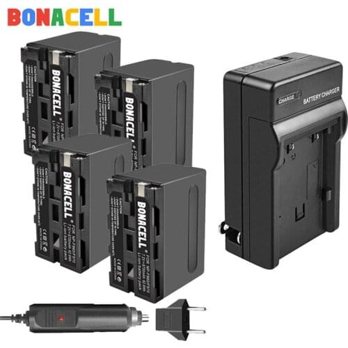 Bonacell 7.2V 8700mAh NP-F960 NP-F970 NP F960 F970 F950 Battery +Charger For Sony PLM-100 CCD-TRV35 MVC-FD91 MC1500C