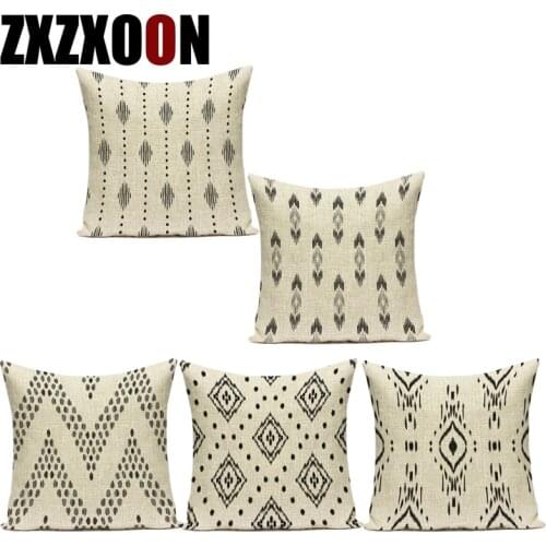 Boho Stripe Wave Polyester Decorative Pillows Cushion Cover for Sofa Home Bedroom Decoration Pillowcase Pillow Cover