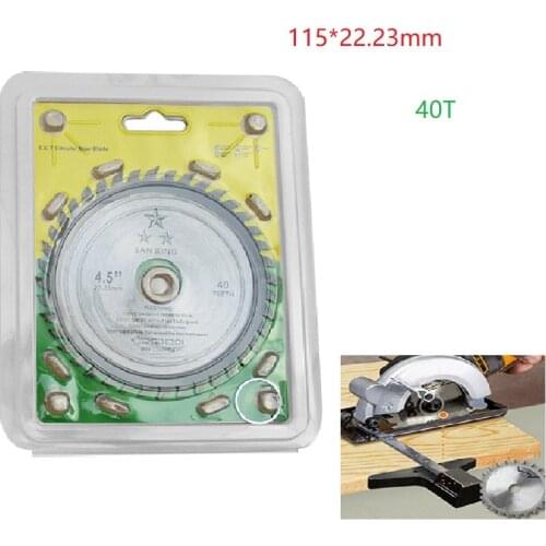 4.5inch/115mm 40Teeth Carbide Circular Saw Blade Disc Cutter For Cutting Wood Woodworking Renovator Tools 22.23mm Hole Diameter