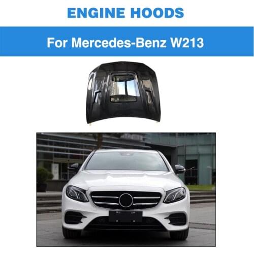 Carbon Fiber Auto Engine Hood Boonet Cap Cover For Benz W213 E250 E350 E43 AMG 2016 2017 2018