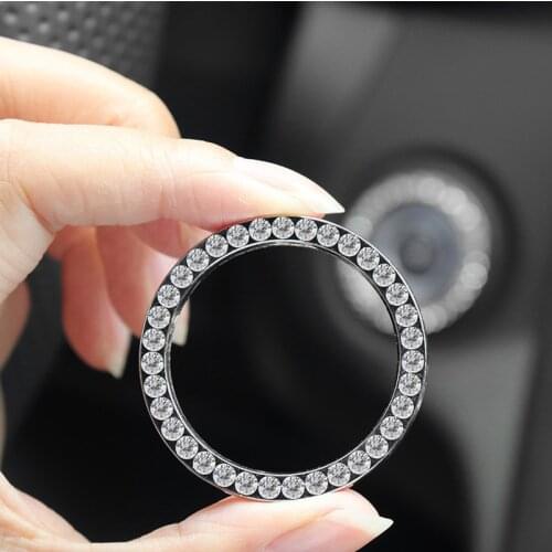 Car Interior One-Key Engine Start Stop Ignition Push Button Decorative Diamante Ring for Ford Focus Fusion Escort Kuga Ecosport