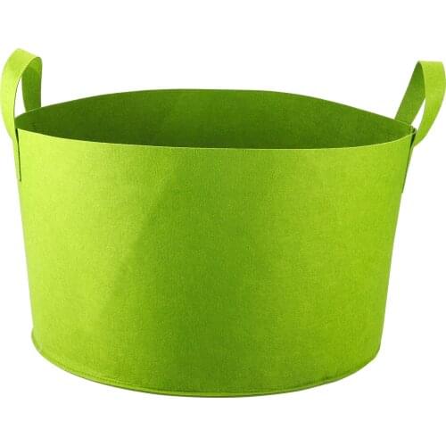 Root Pouch Planting Pot Gallon Bags Repeated Use With Handles Portable Green Non-Woven Garden Supply Fabric Pots