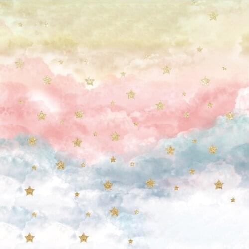 Laeacco Pink Stars Golden Stars Newborn Baby Shower Child Birthday Party Photozone Photography Background Photo Backdrop Photo