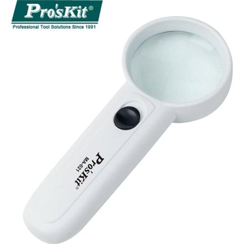 ProsKit MA-021 3.5X Handheld LED Magnifier For DIY Patch Electronic Components Soldering Board Maintenance Tools