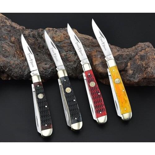 Multifunctional 9cr14mov Fixed Blade Stainless Steel Outdoor Folding Pocket Knife Portable High Hardness Camping Tactics Knife
