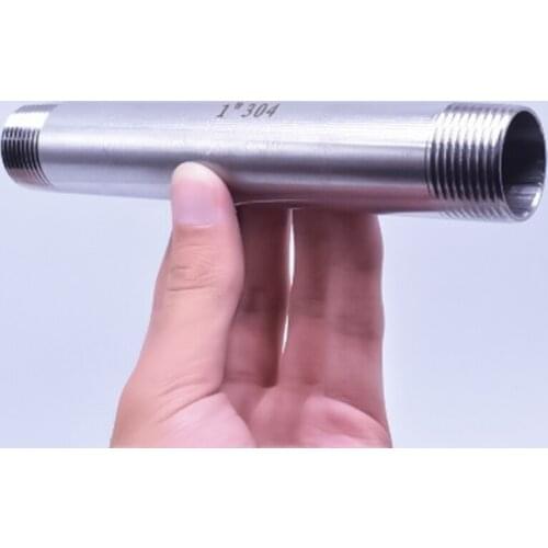 1/8" 1/4" 3/8" 1/2" 3/4" 1" 1-1/4" 1-1/2" Male Thread Equal 150mm Extension Tube Pipe Fitting 304 Stainless Steel Connector