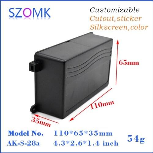 New arrival abs material plastic box wall mount (1 pcs) 110*65*35mm electronic projects plastic case, enclosure plastic