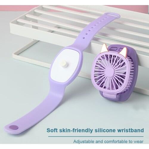 Originality Cooler Charging Cable Detachable Creative Mini Watch fan 3 wind speeds Colorful Kids USB Air Desktop LED Portable