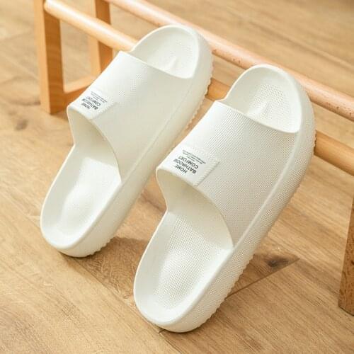 Summer Home Women Slippers Simple Black White Shoes Woman Non-slip Bathroom Couples Indoor Ladies Platform Slides Flip Flops