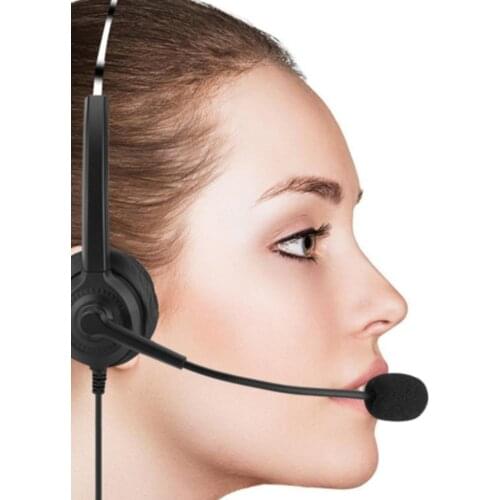 Durable Headset Lightweight for Customer Service Teams Protect Hearing USB Port