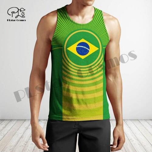 PLstar Cosmos 3DPrint Brasil Country Flag Harajuku Popular Funny Unique Harajuku Streetwea Sleeve Vest Tank Top Unisex Style-1
