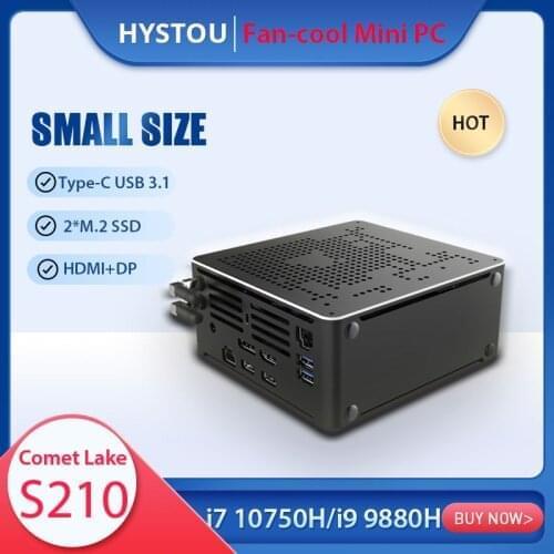 10th Gen i7 10750H Intel Core i9 9980HK Mini ITX PC Type C HDMI Xeon E-2286M I9 9880H Tiny gaming computer TV box windows 10 Pro