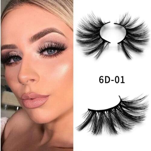 30Pairs/lot 6D 25mm Handwork Stereo False Eyelash Mink Hair Curl Thickly Crisscross Eyelash Extensions Makeup Tools HA1870