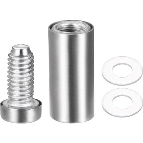 8 Pcs Glass Standoff Mount Stainless Steel Wall Standoff Holder Advertising Nails Dia 12mm to 25mm 12mm x 33mm