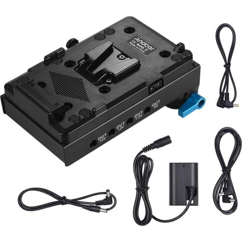 Andoer V Mount Battery Plate Adapter V-lock LP-E6 Dummy Battery Adapter for BMCC BMPCC Canon 5D2/5D3/5D4 for Monitor Recorder