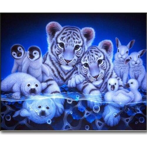Diamond Painting Diamond embroidery 5d diy square tigers & penguins diamond mosaic diamond paint daimond painting
