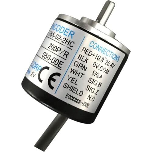 Fast shipping OSS-02-2MC 30mm mini encoder ABZ phase open collector output NEMICON solid shaft optical incremental encoder