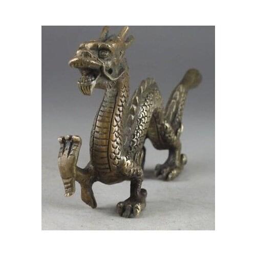 Decoration bronze factory Pure Brass Antique Elaborate Chinese Handwork Old Copper Dragon