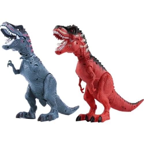 Electronic Simulation Dinosaur Toy Realistic T Rex Walking Figure With Lights Sound Model Toys For Children Christmas Gift Toys