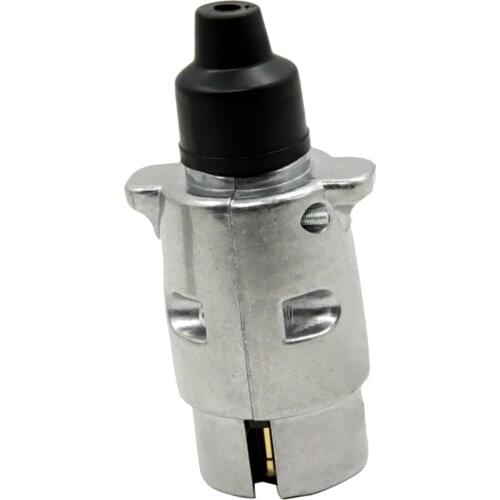 Round 7 Pin N Type Trailer Boat Light Adapter Plug Connector Weather Proof Aluminum