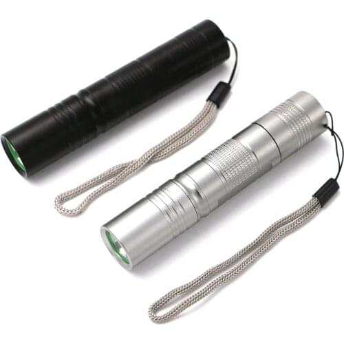 Mini LED Flashlight S5 5-Mode Waterproof Lanterna Powerful LED Torch 18650 Battery For Hunting With Hand Rope Black/Silver