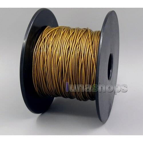 LN005957 Hi-Res 48*0.05mm Bulk Extremely Soft 7N OCC Pure Silver + Gold Plated Earphone DIY Custom Cable(Not Telf)