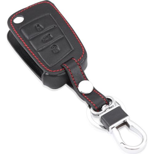NEW ! Free Shopping For VW Skoda Octavia A7 A 7 2015 2016 genuine leather car key cover