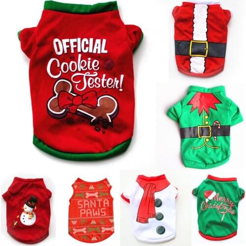 Pet Dog Clothes Christmas Costume Cute Cartoon Dog Jacket Coat Clothing for Small Dogs Cloth Costume Pets Apparel for Kitty Dogs