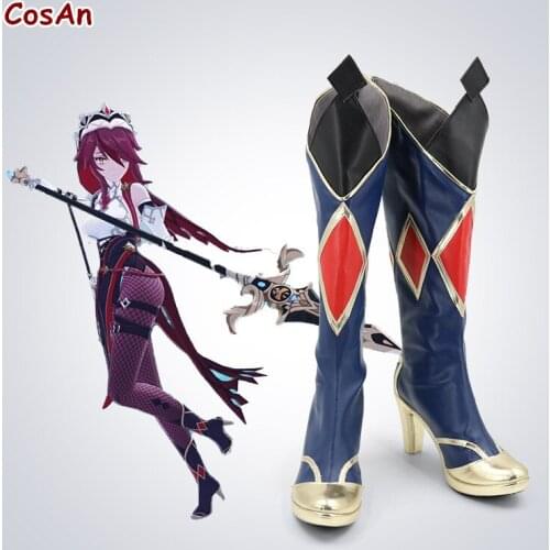 Hot Game Genshin Impact Rosaria Shoes Cosplay The High Quality Universal High Tops Adventure Boot Unisex Role Play Used