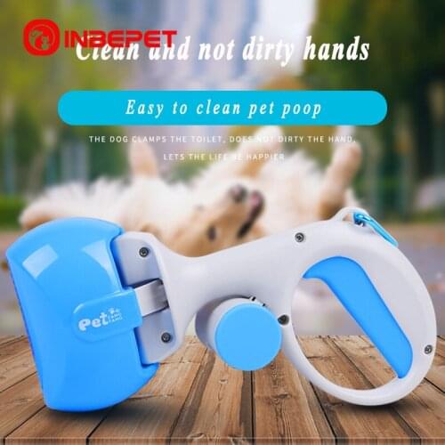 Portable Shit Pickup Remover Pooper Bags 1 Set Pet Products 2 In 1 Pet Pooper Scooper Outdoor Waste Cleaning Poop Pick Up Holder