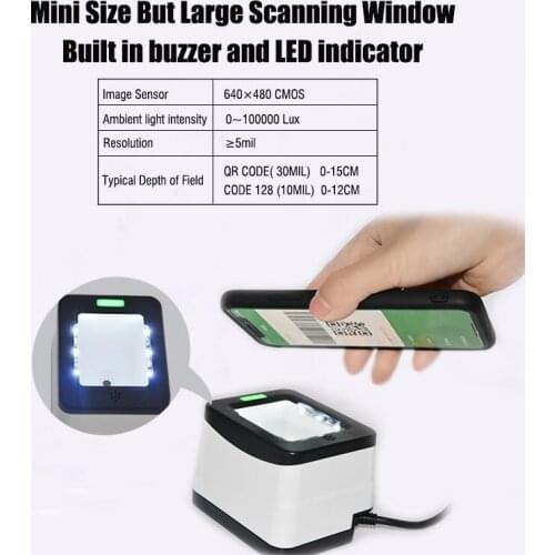 RS232/USB Interface 1D 2D Barcode Scanner Mobile Payment Box HS-2001B